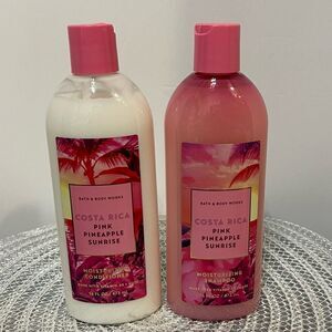 BBW Pink Pineapple Sunrise Moisturizing Shampoo and Conditioner set of 2 NWT